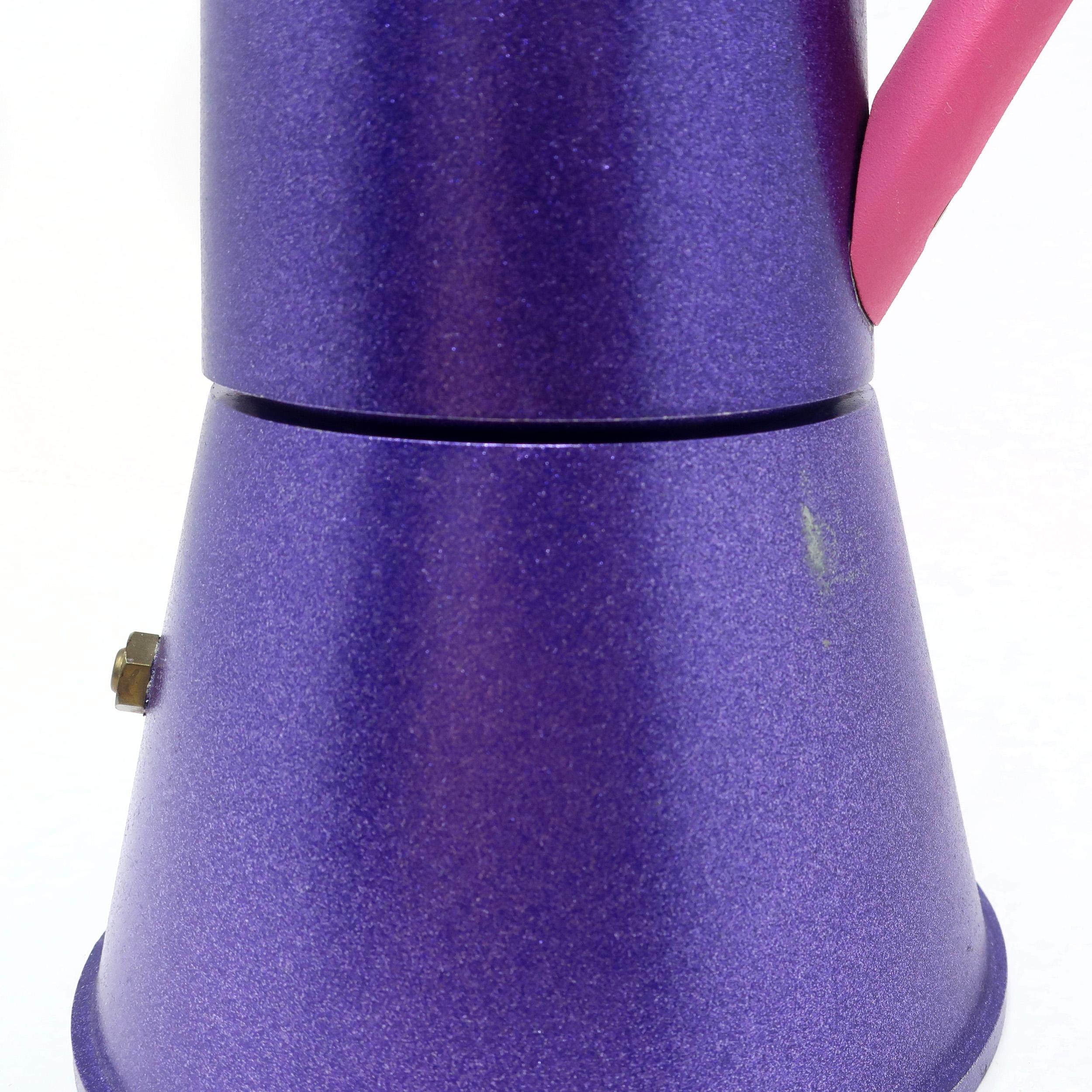 Postmodern Pink and Purple Espresso Pot by Ettore Sottsass for Lagostina In Good Condition In Brooklyn, NY