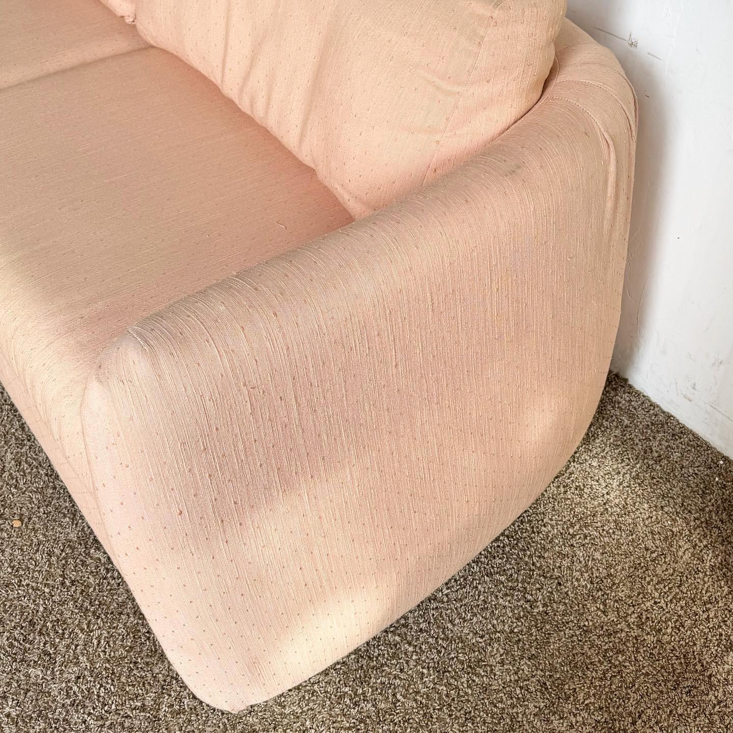 American Postmodern Pink Sofa by Thayer Coggin For Sale