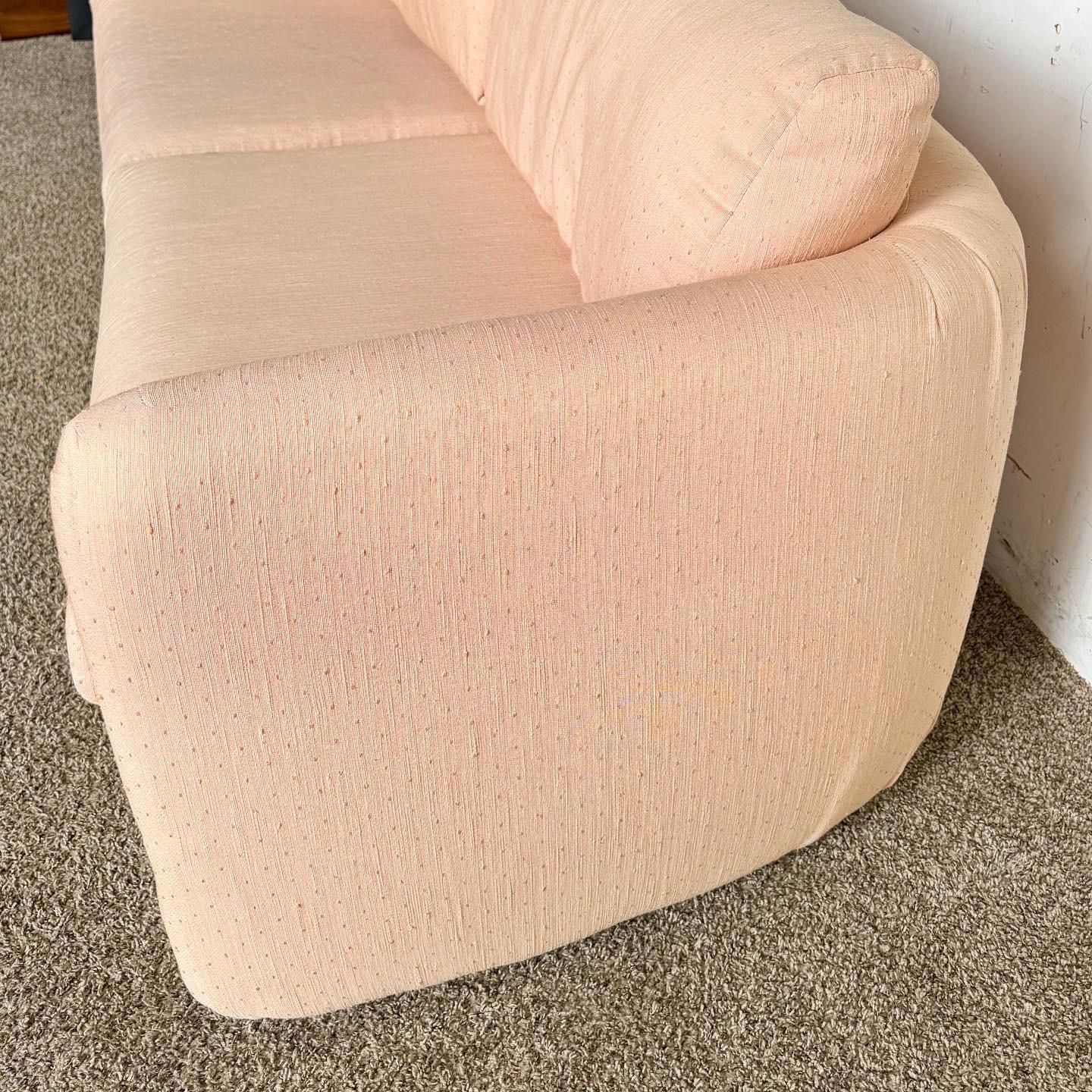 Upholstery Postmodern Pink Sofa by Thayer Coggin For Sale