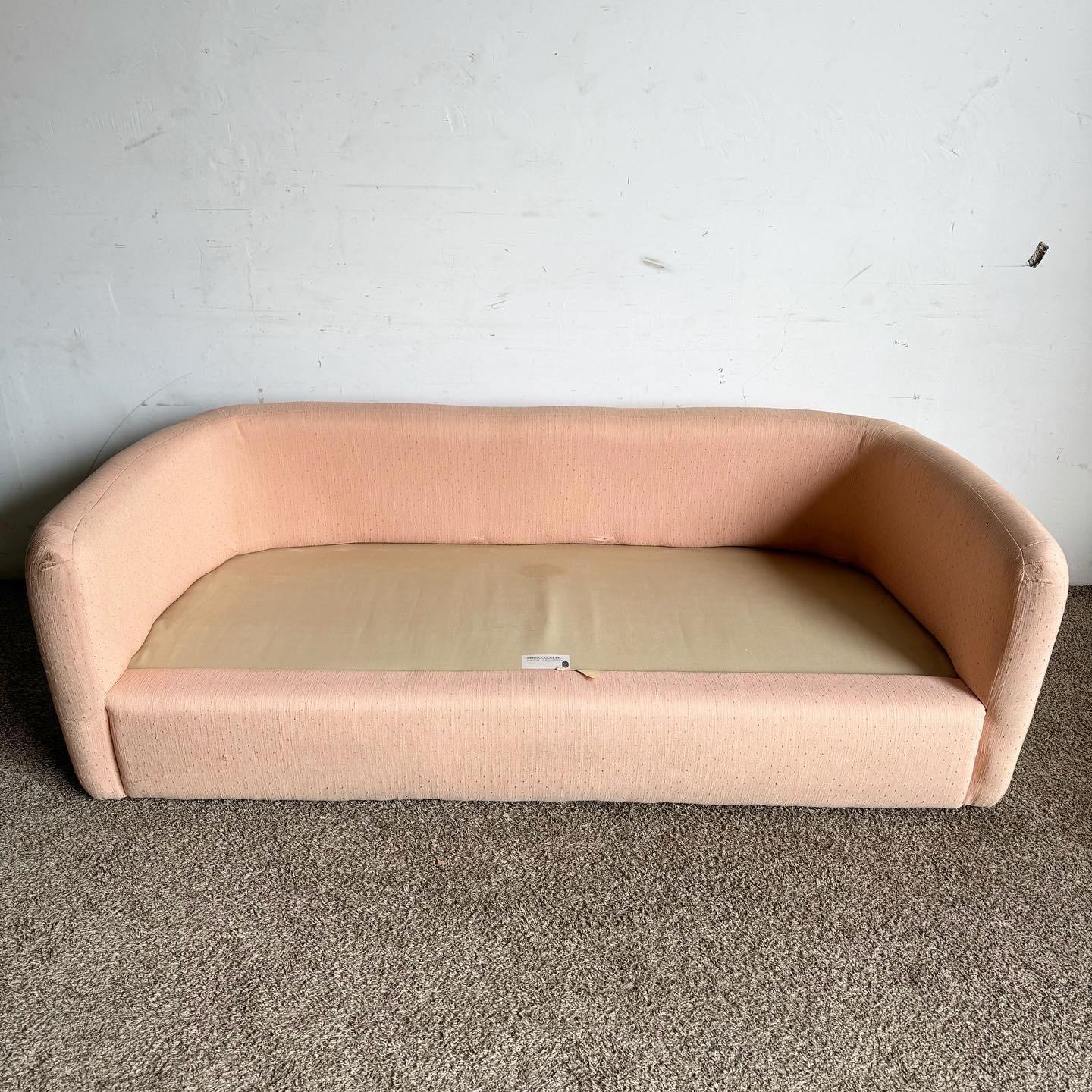 Postmodern Pink Sofa by Thayer Coggin For Sale 1
