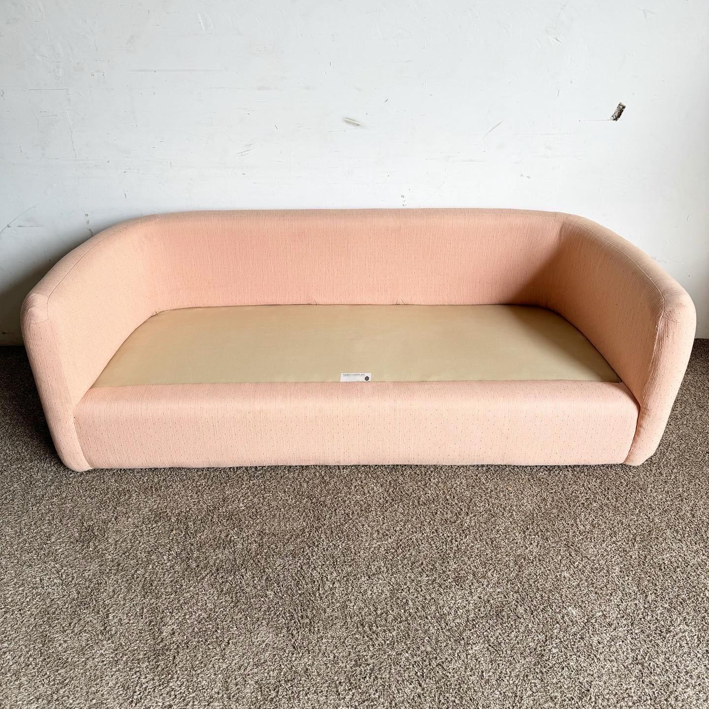 Postmodern Pink Sofa by Thayer Coggin For Sale 1