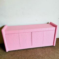 Postmodern Pink Stucco Finished Credenza