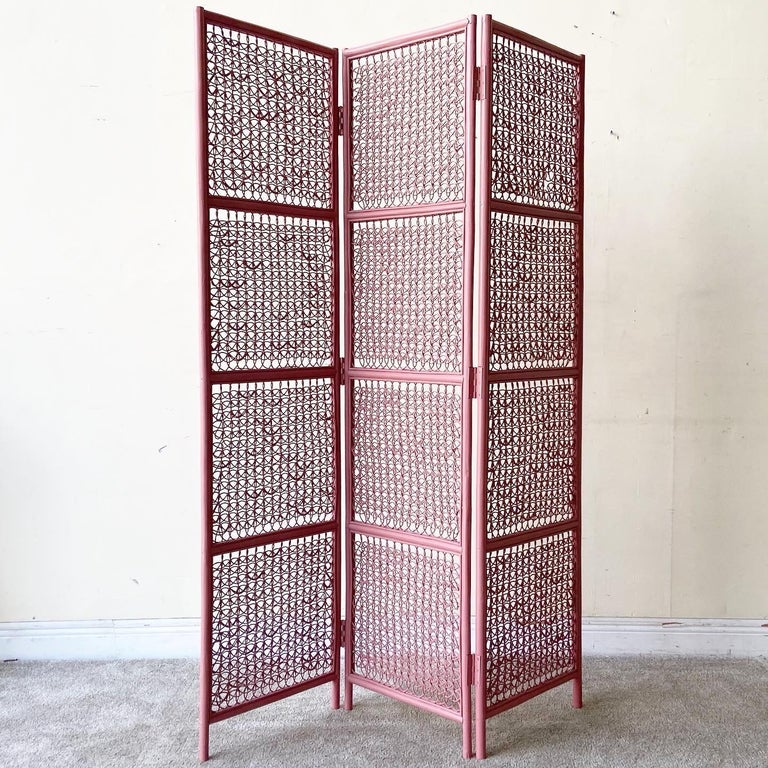 Postmodern Pink Three Panel Room Divider For Sale at 1stDibs | pink ...