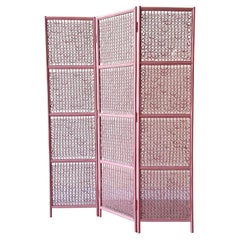 Postmodern Pink Three Panel Room Divider