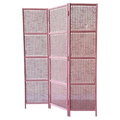 Postmodern Pink Three Panel Room Divider