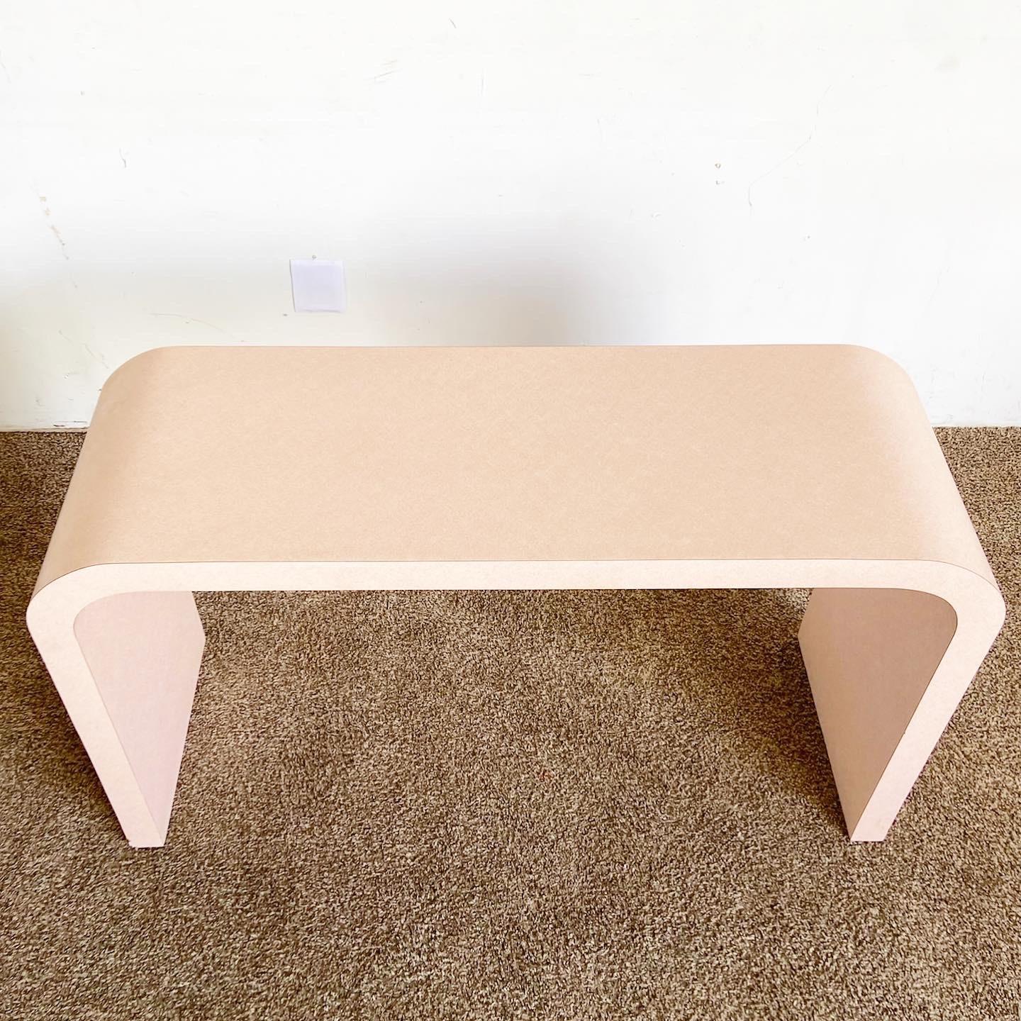 pink console table