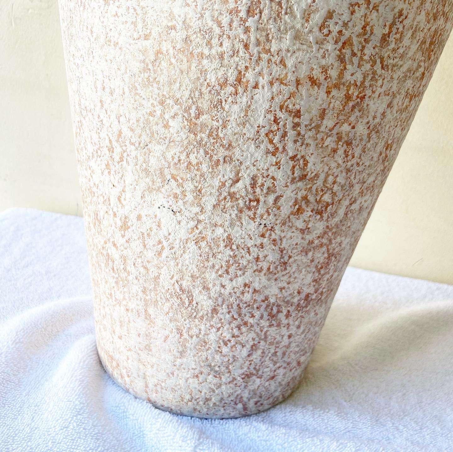 Late 20th Century Postmodern Pink & White Speckled Vase by Haeger