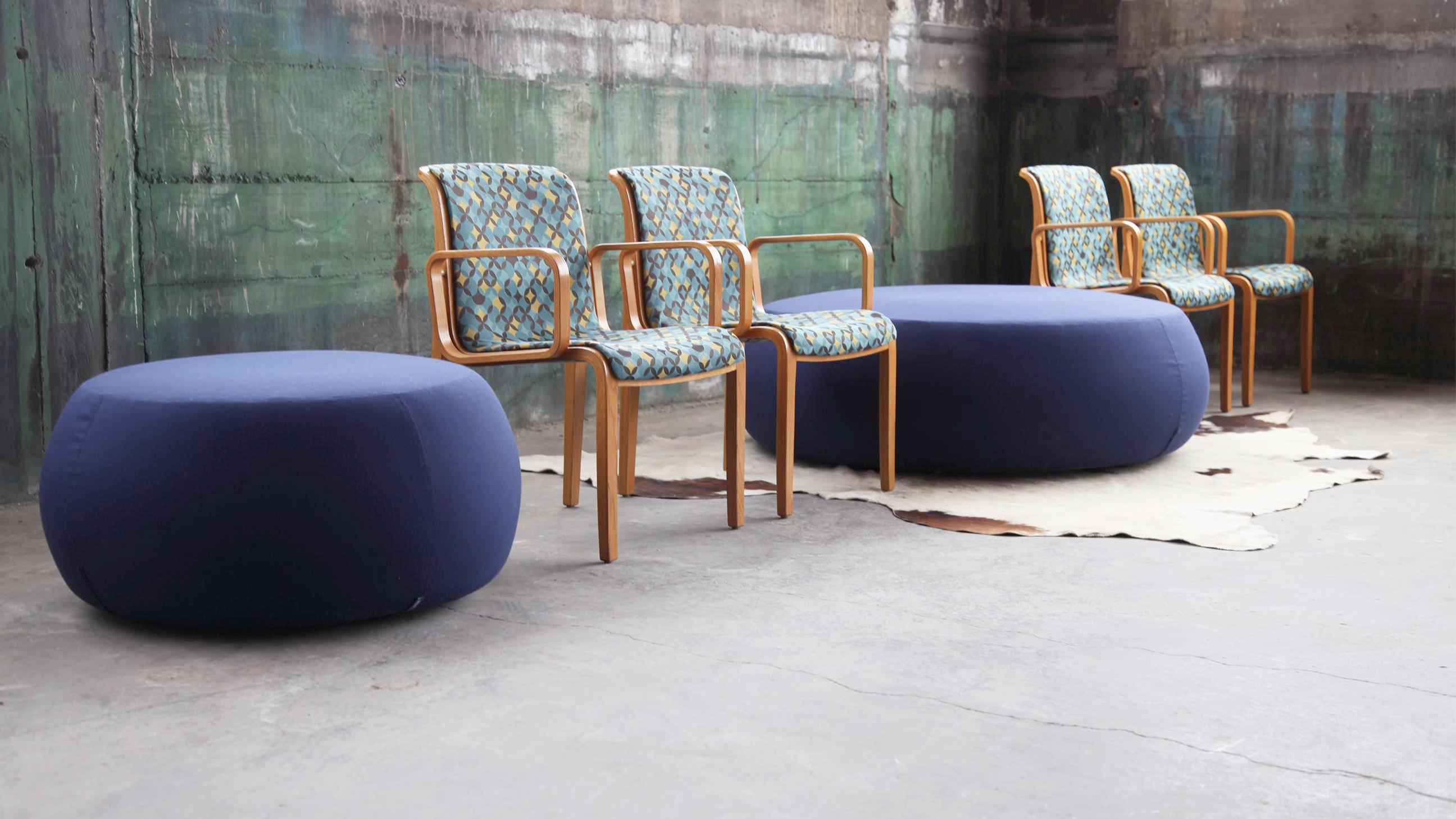 Upholstery Postmodern Pix 137 3 Seat Ottoman by Ichiro Iwasaki for Arper Modular For Sale