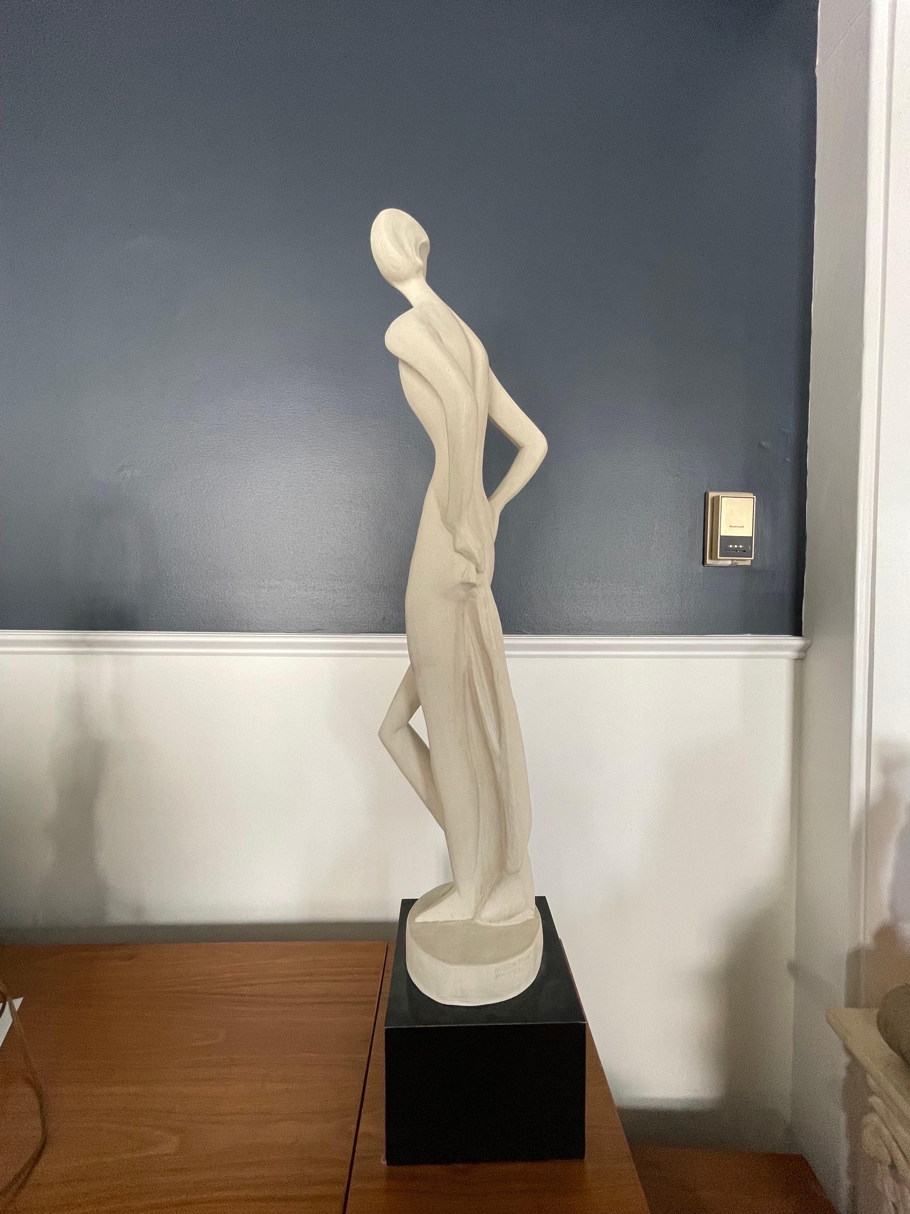 Laminate Postmodern Plaster Nude by David Fisher for Austin Productions, circa 1981 For Sale
