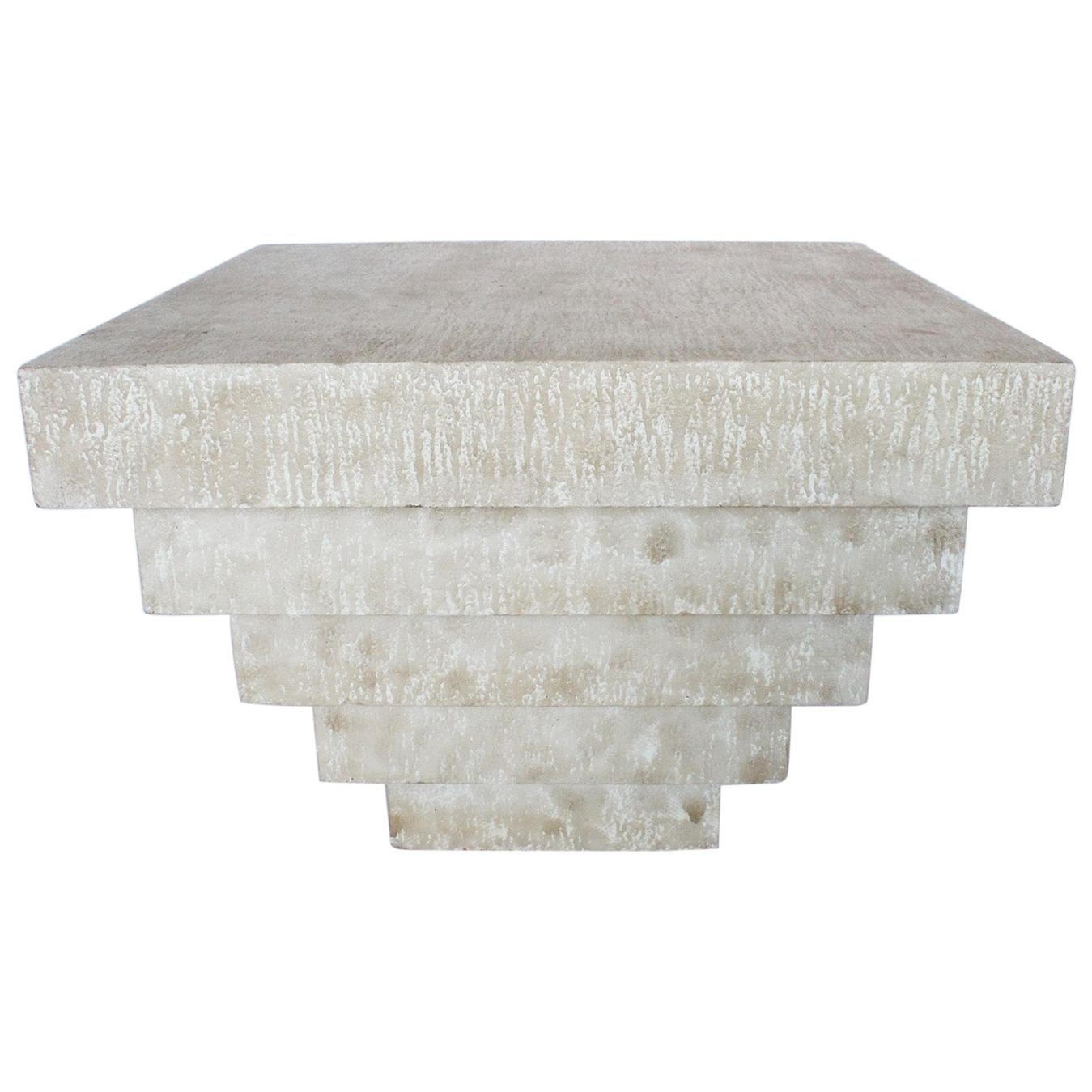 Postmodern Plaster Stacked Table For Sale