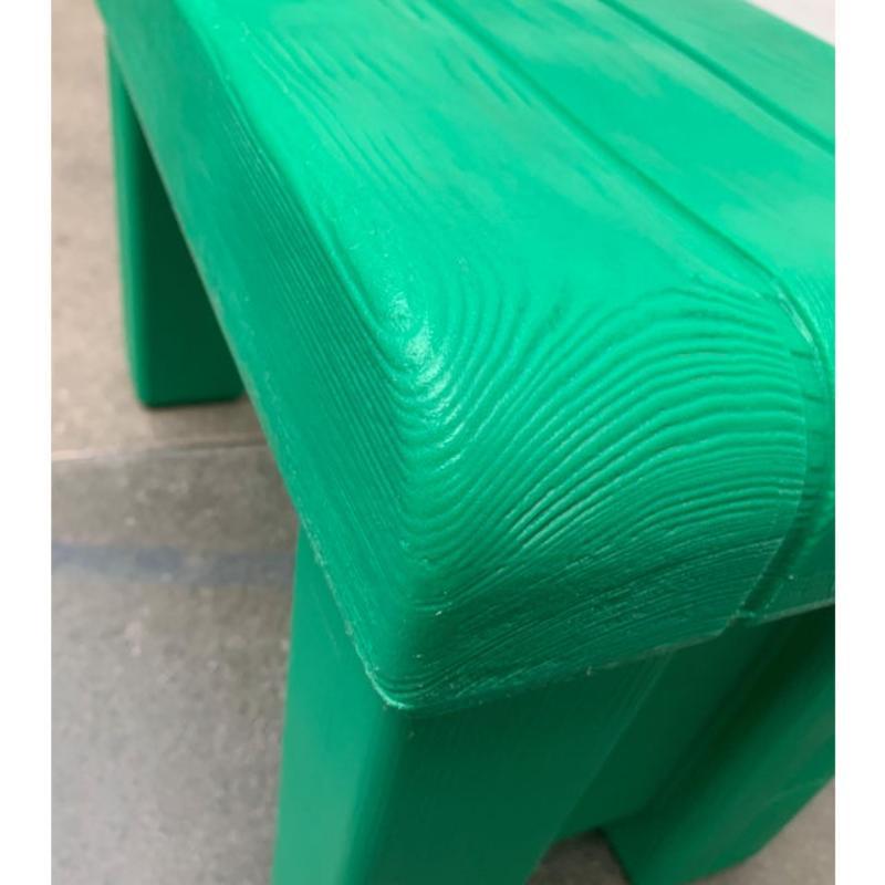 Taburete posmoderno de plástico imitación madera, años 80 en venta 6