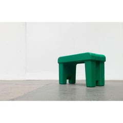 Postmodern Plastic Faux Wood Stool, 1980s