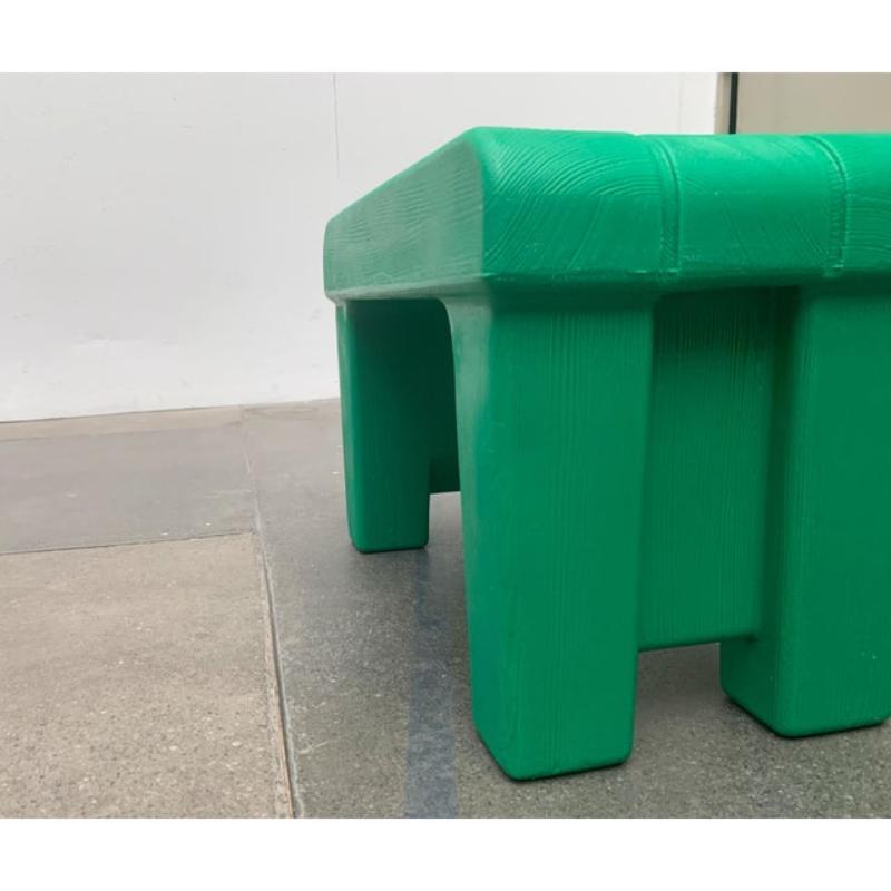 Taburete posmoderno de plástico imitación madera, años 80 en venta 3