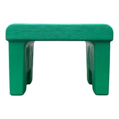 Postmodern Plastic Faux Wood Stool, 1980s