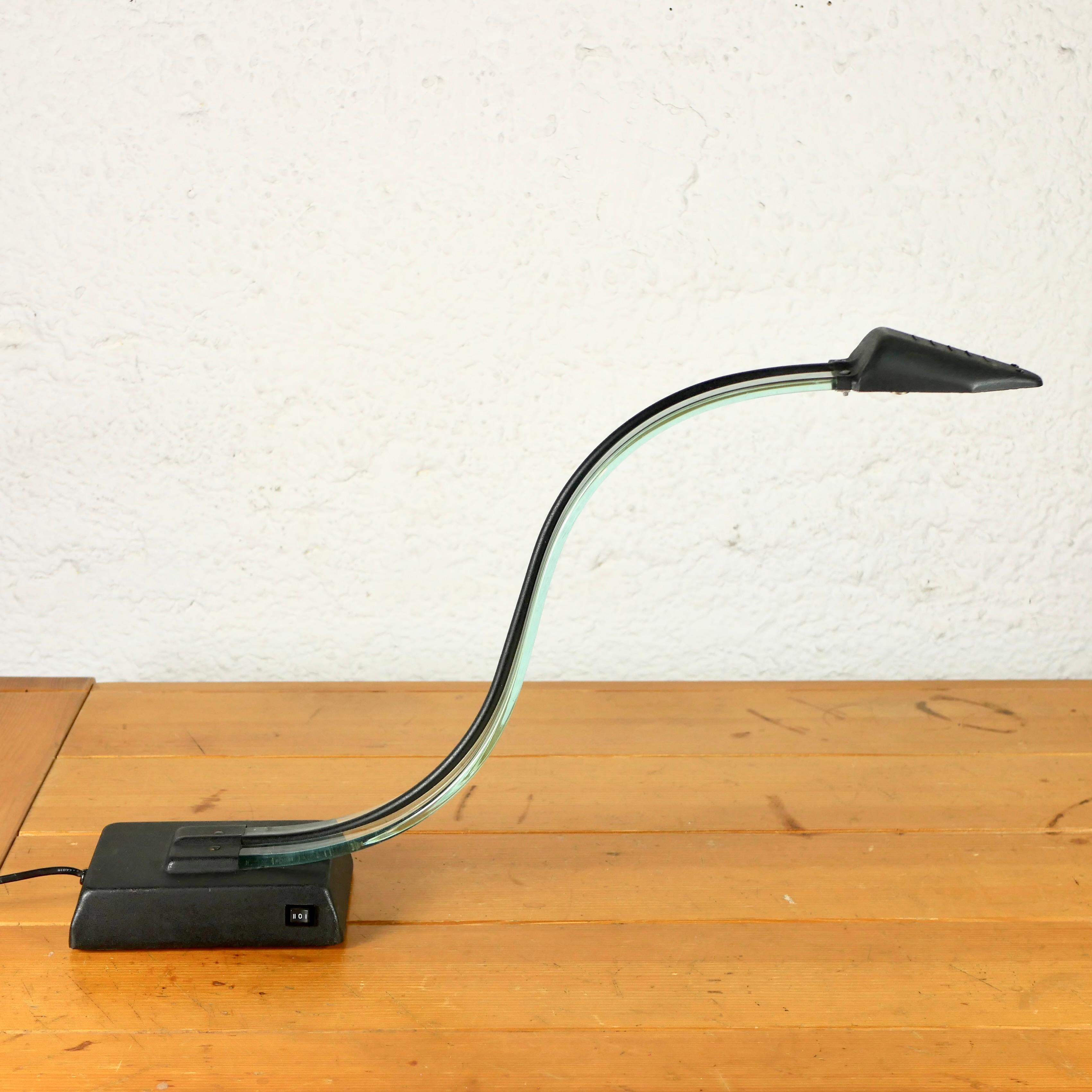 Post-Modern Postmodern plexi cobra lamp by Lumijura, 1980s For Sale