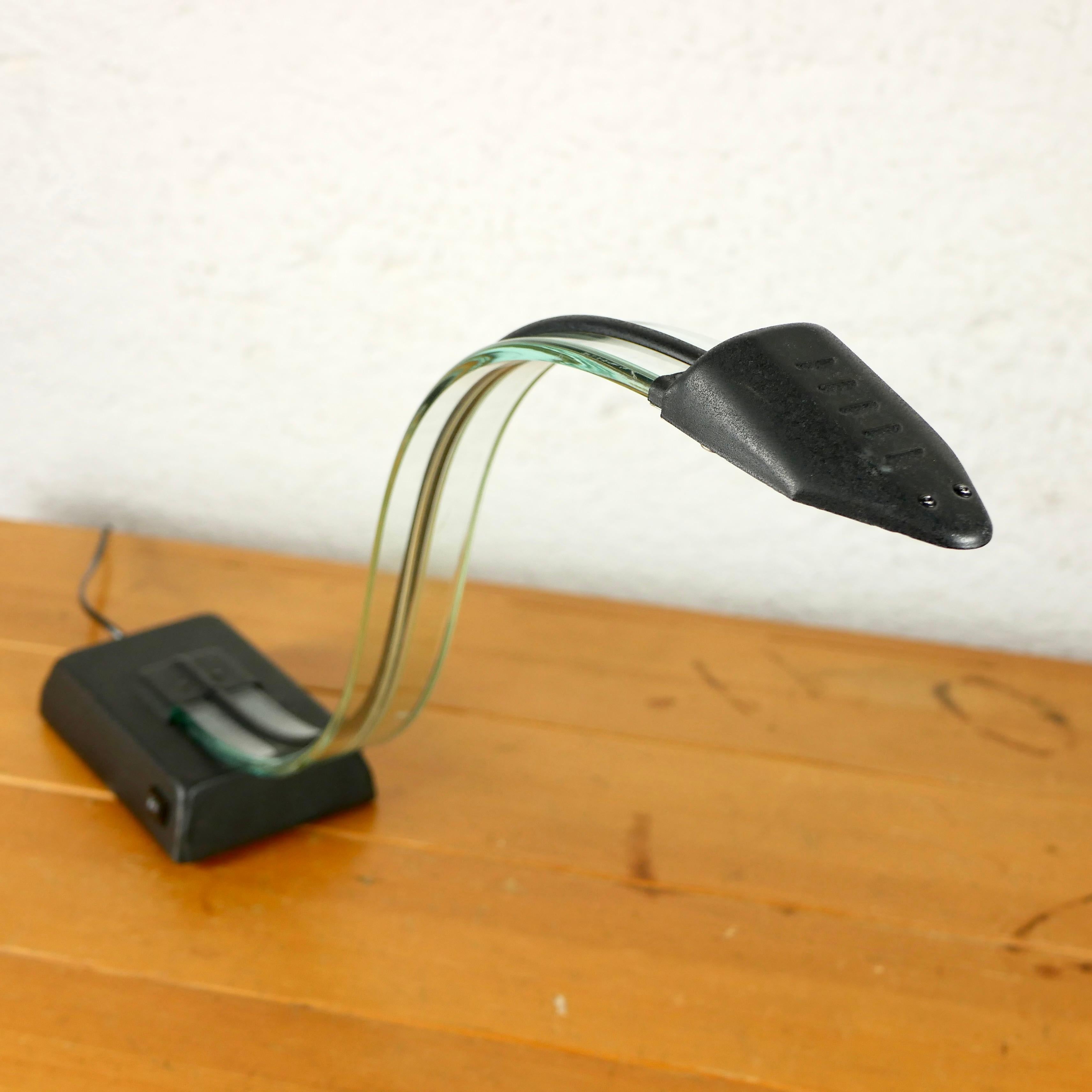 Postmodern plexi cobra lamp by Lumijura, 1980s For Sale 1