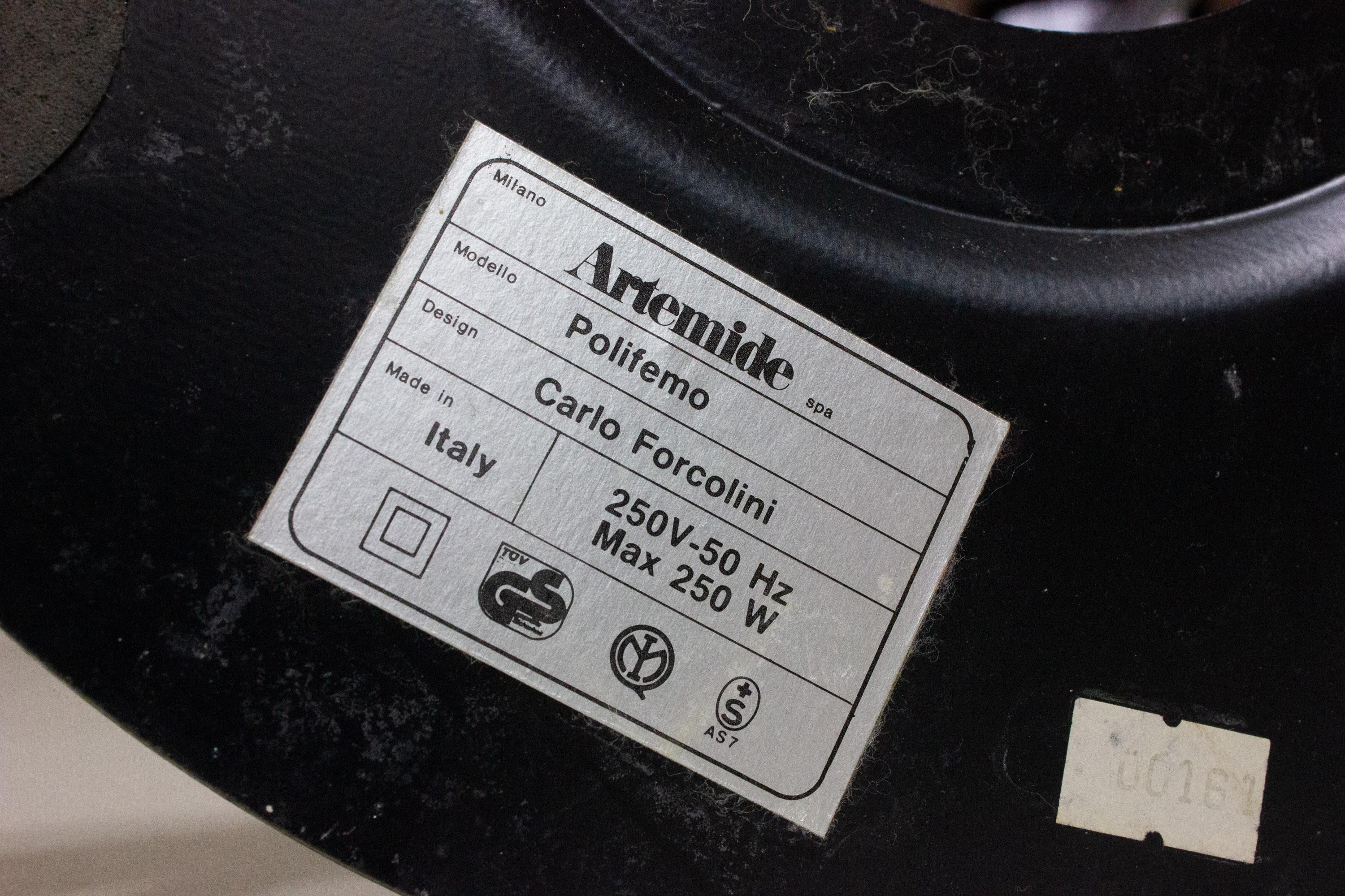 Lámpara postmoderna 'Polifemo' de Artemide, Italia Años 80 en venta 7