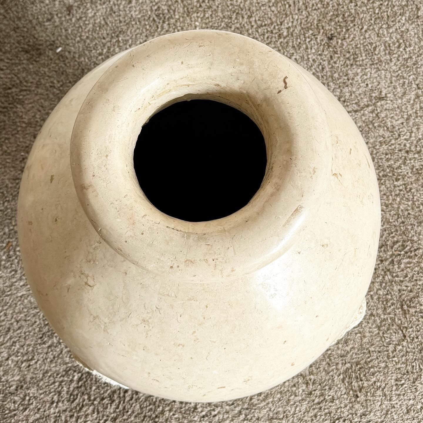 Philippine Postmodern Polished and Raw Tessellated Stone Floor Vase For Sale
