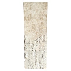 Postmodern Polished and Raw Tessellated Stone Rectangular Pedestal