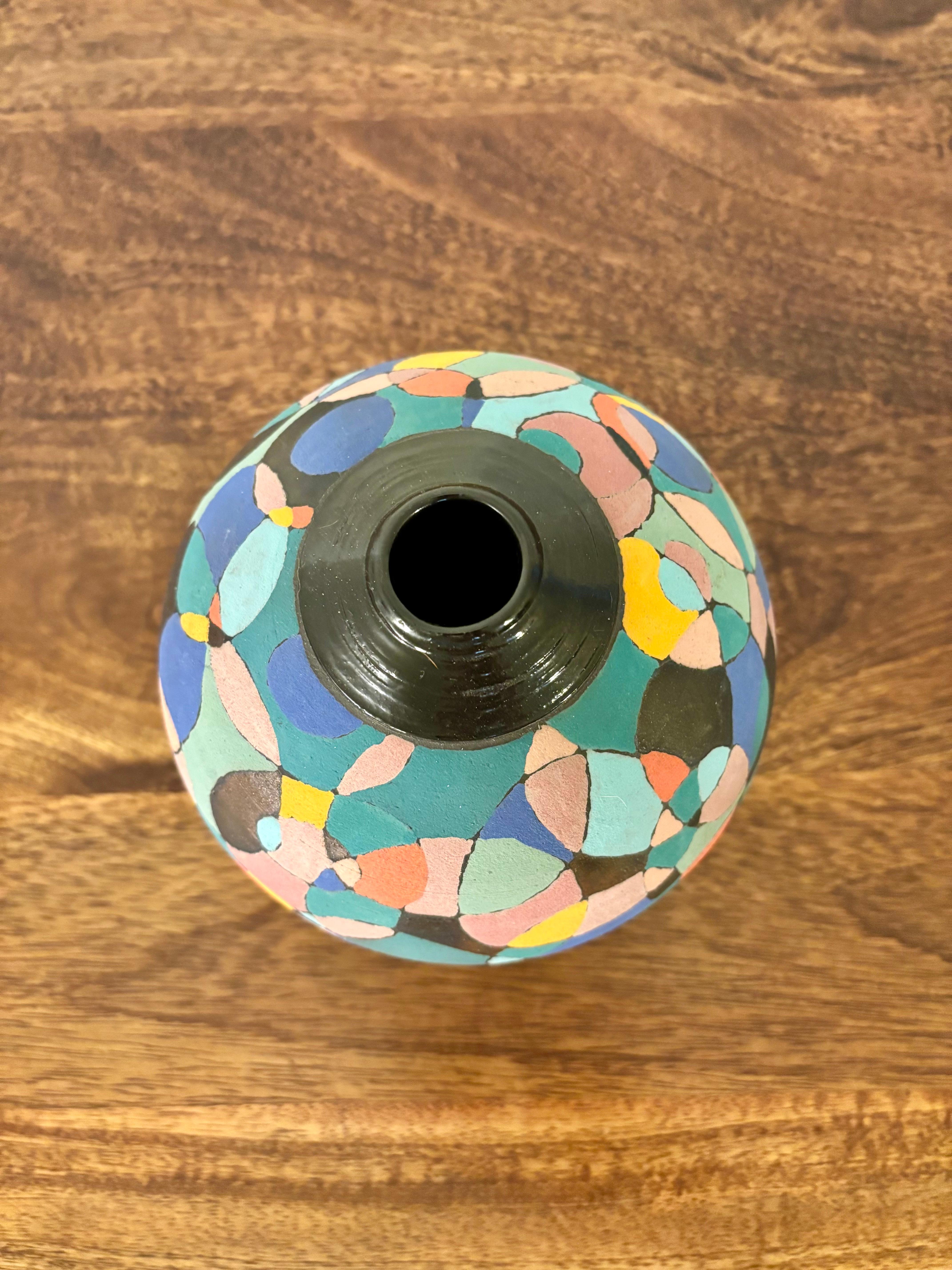 Americano Studio Pottery Raku Postmoderno Pop Art Firmato dall'artista in vendita