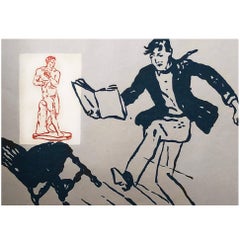 Postmodern Pop Art Silk Screen Painting Print ‘Classic Heroes’ by David Bromley