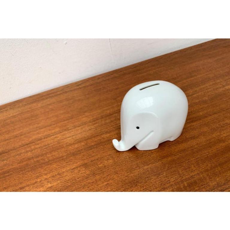 German Postmodern Porcelain Elephant Figurine and Penny Bank by Luigi Colani, 1980s For Sale