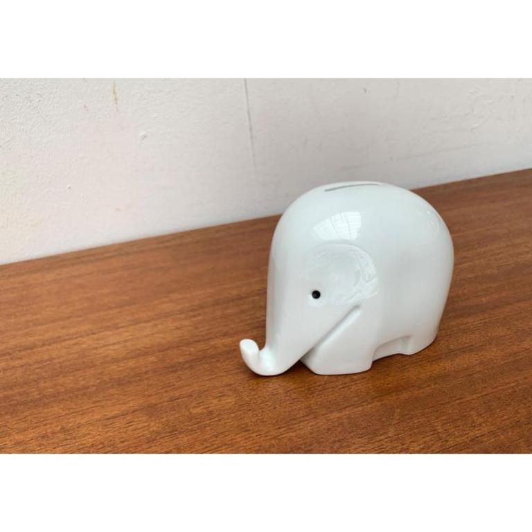 20th Century Postmodern Porcelain Elephant Figurine and Penny Bank by Luigi Colani, 1980s For Sale