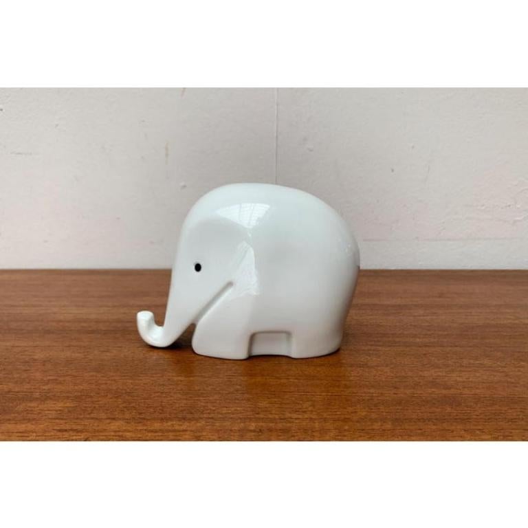 Postmodern Porcelain Elephant Figurine and Penny Bank by Luigi Colani, 1980s For Sale 1