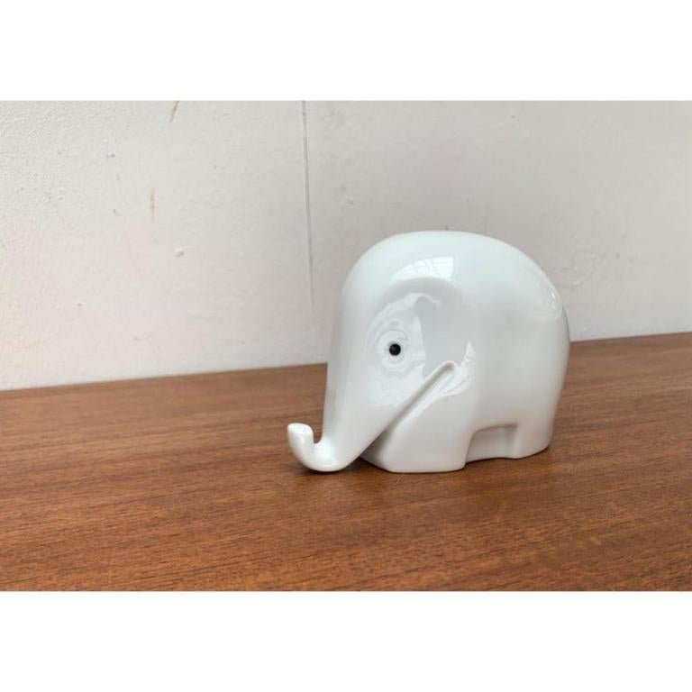 Postmodern Porcelain Elephant Figurine and Penny Bank by Luigi Colani, 1980s For Sale 2