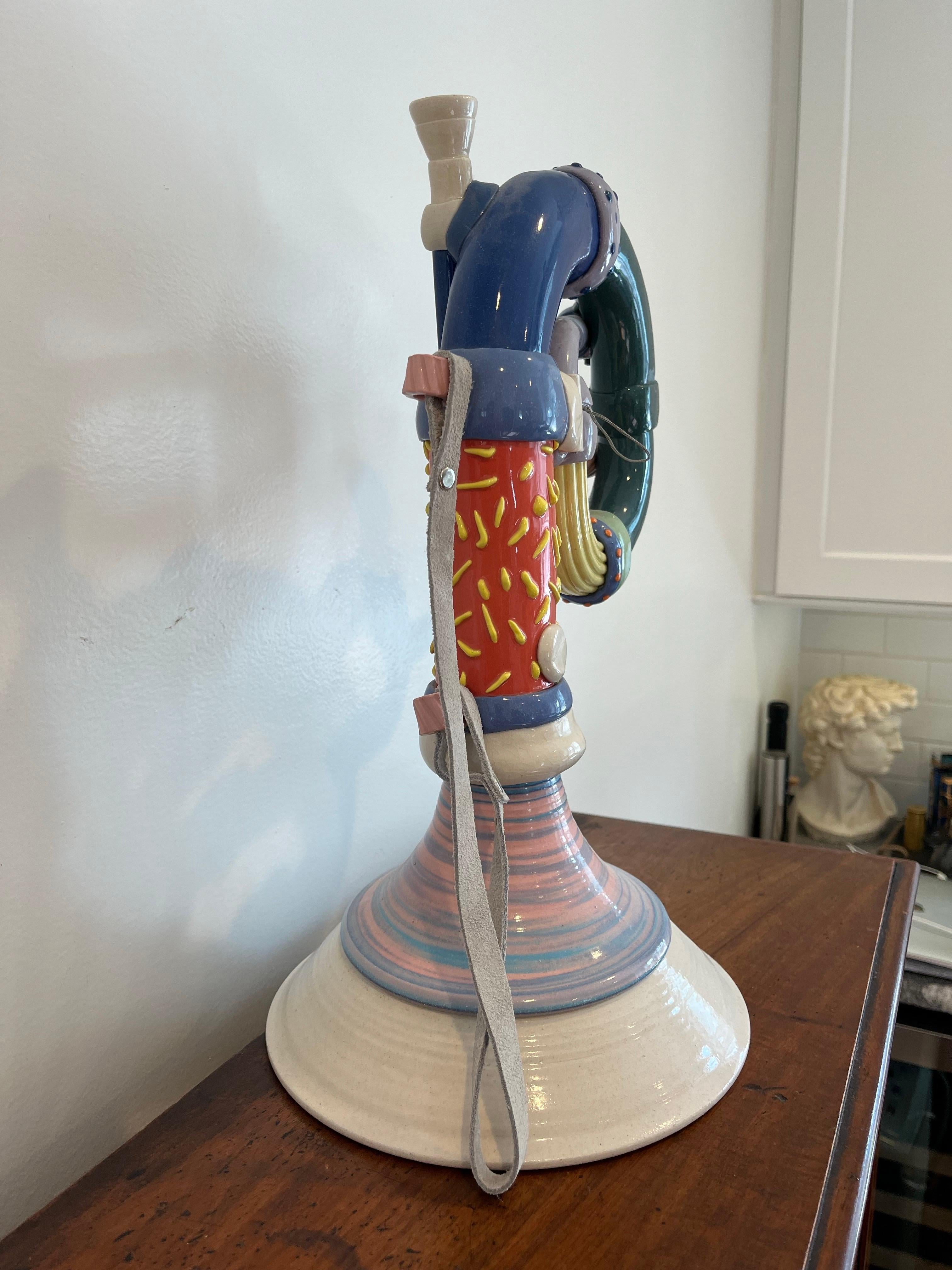 Post-Modern Postmodern Pottery French Horn Steve Smeed 1997 For Sale