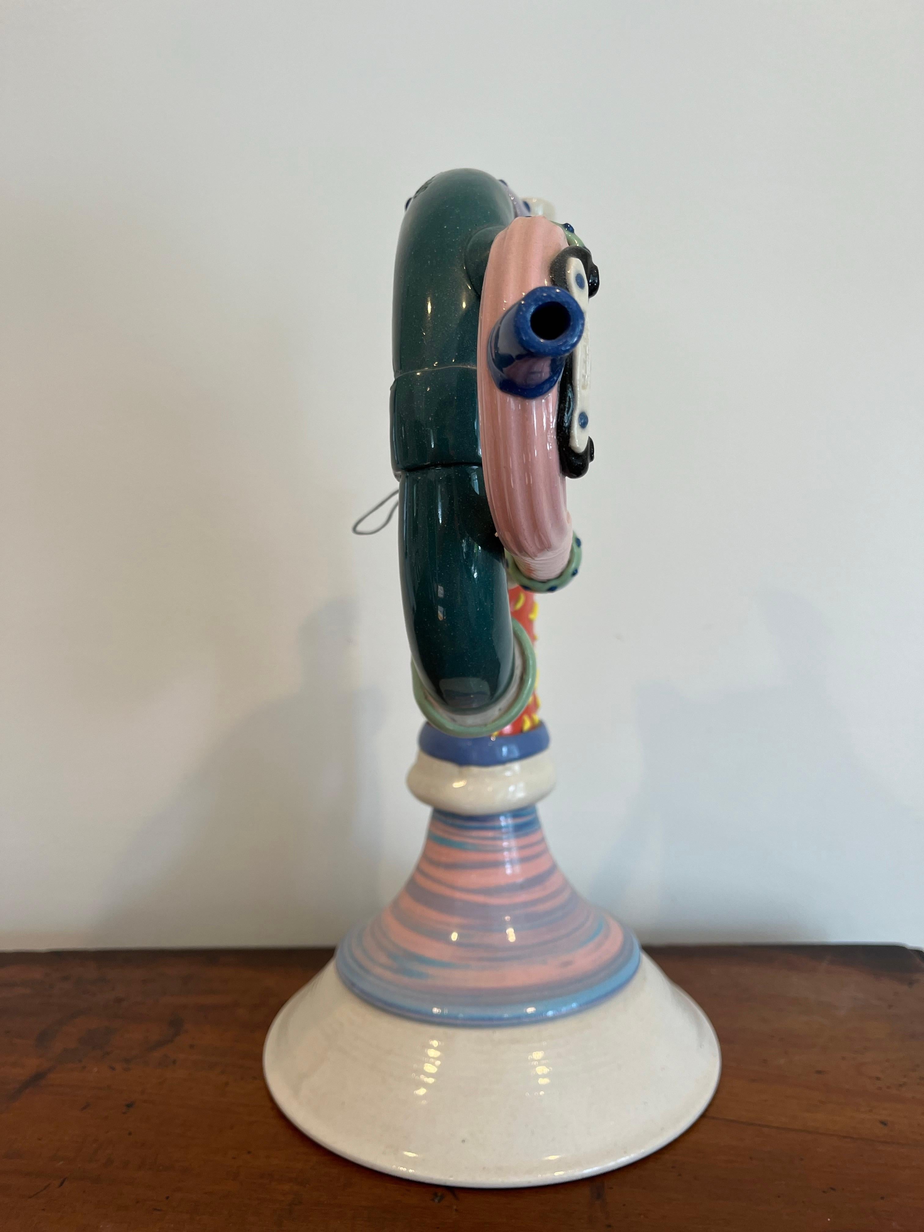Postmodern Pottery French Horn Steve Smeed 1997 For Sale 1