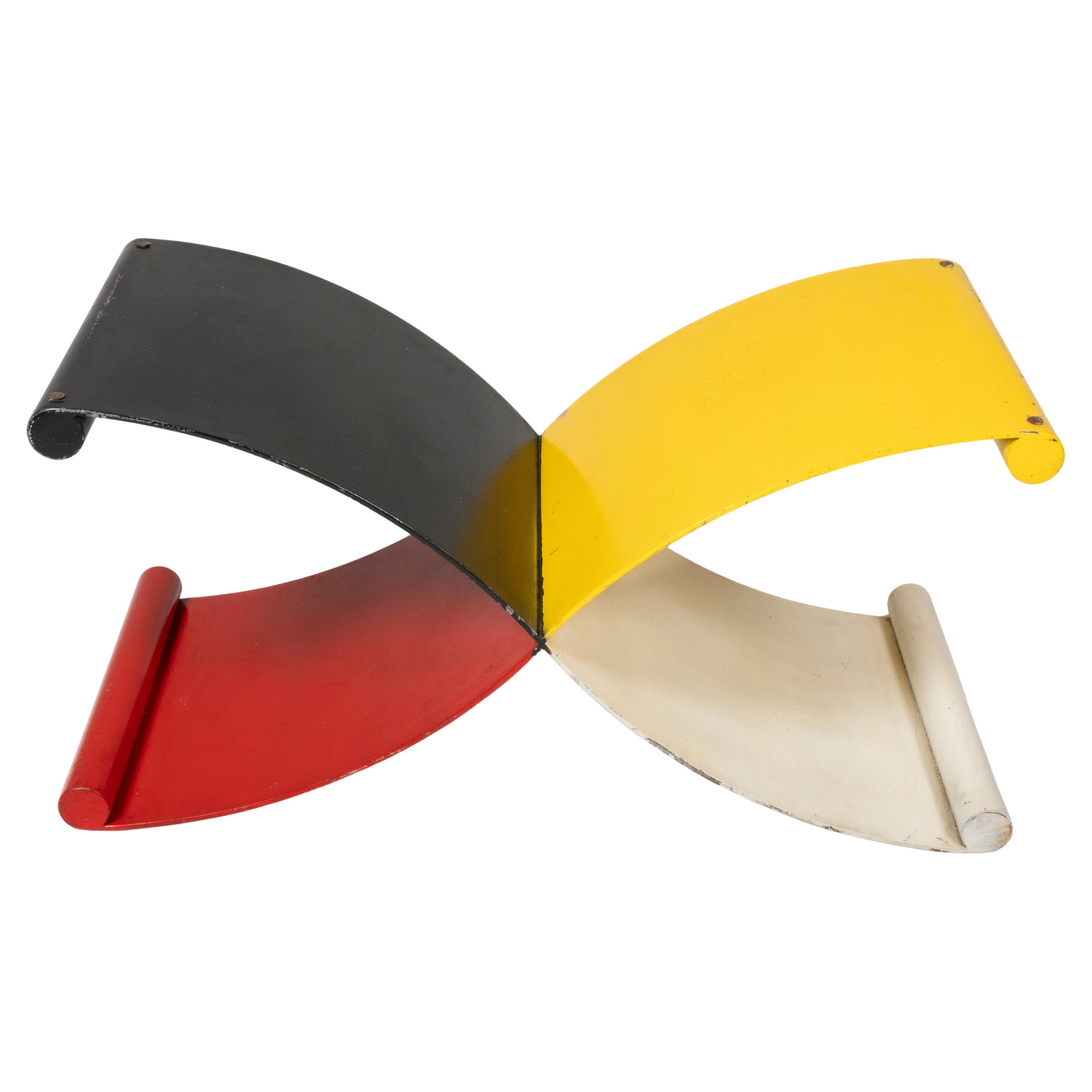 Postmodern Primary Color Iron Coffee Table Base For Sale