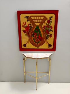 Postmoderner Druck auf einer Holzfliesenplatte von Renato Balestra, Italien