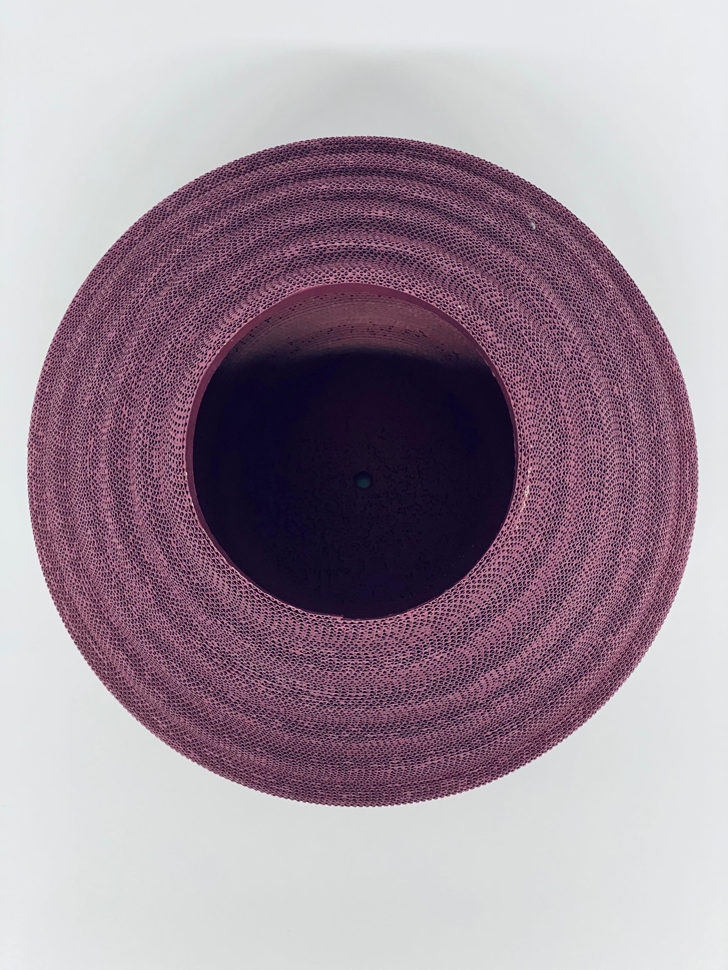 Postmodern Purple Corrugated Cardboard Vase by Flute, Chicago 1
