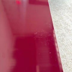 Postmodern Purple Lacquer Laminate Extendable Card/Dining Table With Storage