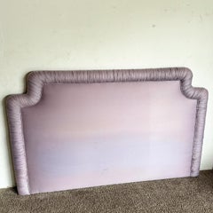 Postmodern Purple Lavender Upholstered King Headboard