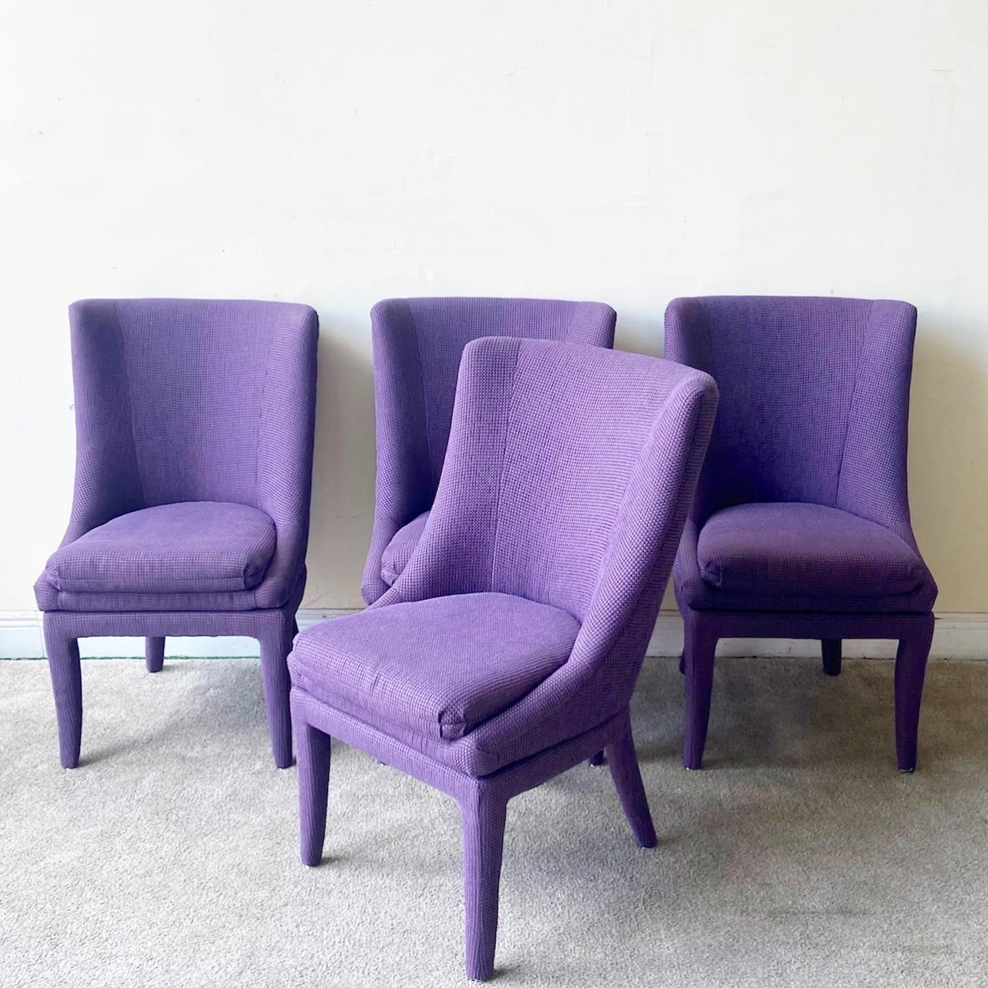 Post-Modern Postmodern Purple Swivel Top Dining Chair by Carson’s