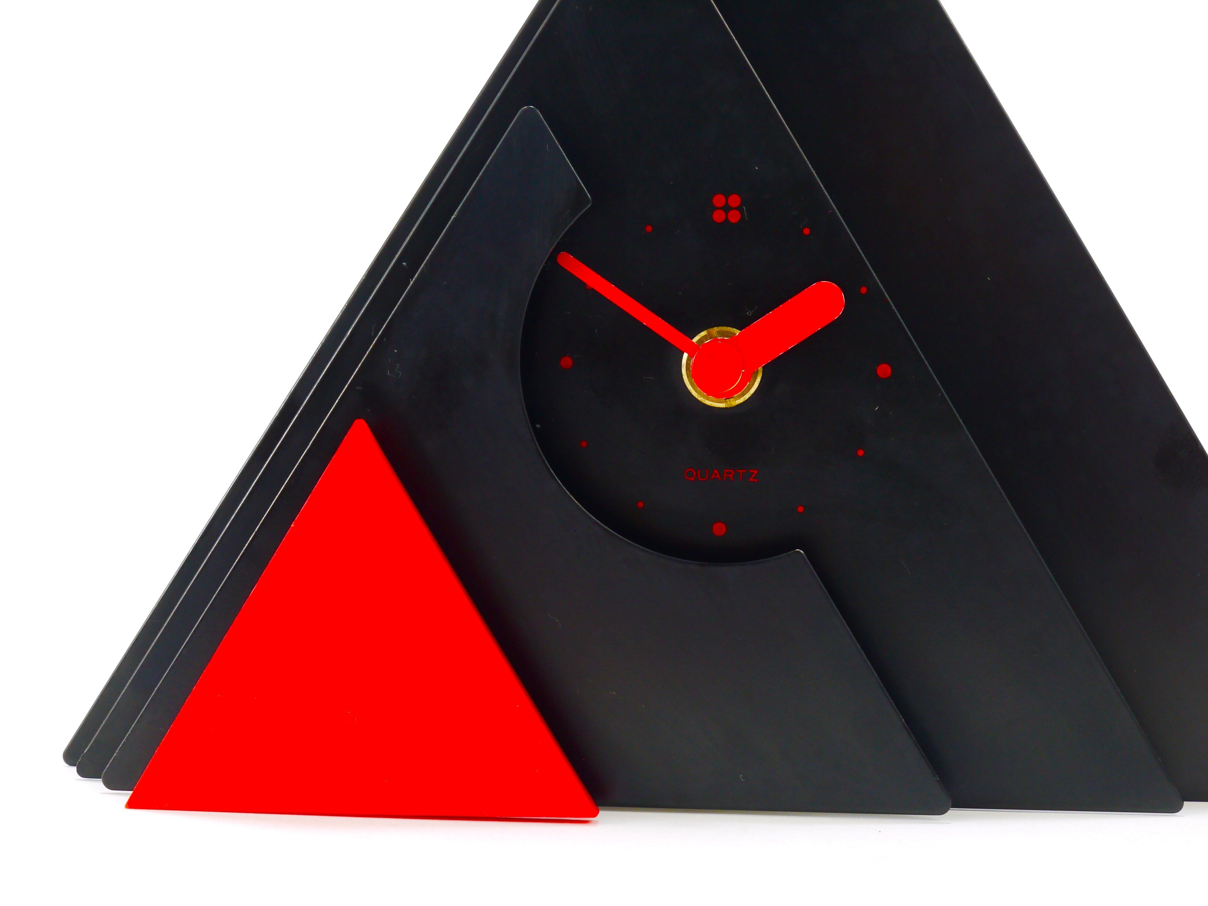 Postmodern Pyramid Desk or Table Clock by Makiko Taniguchi, Japan ...