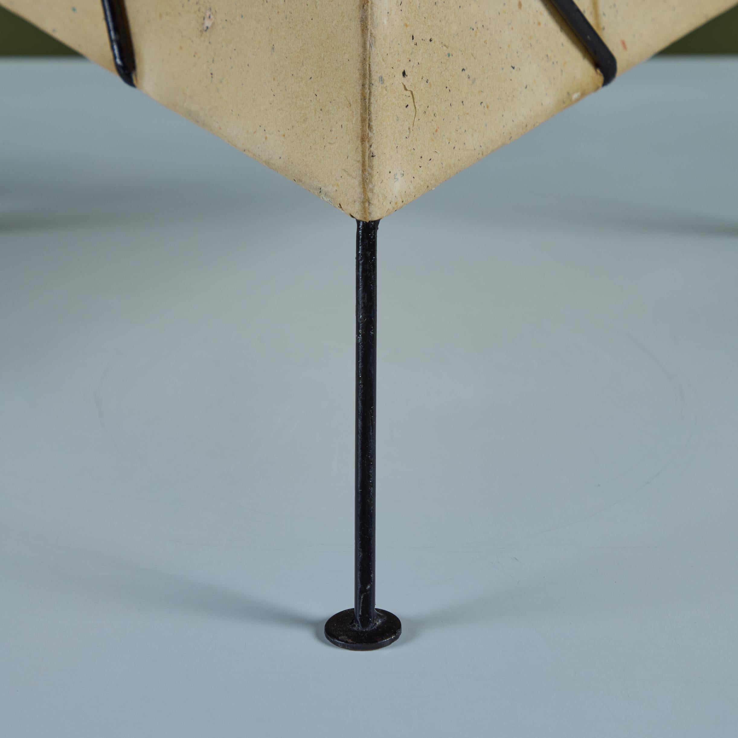Postmodern Pyramid Paper Shade Table Lamp For Sale 8