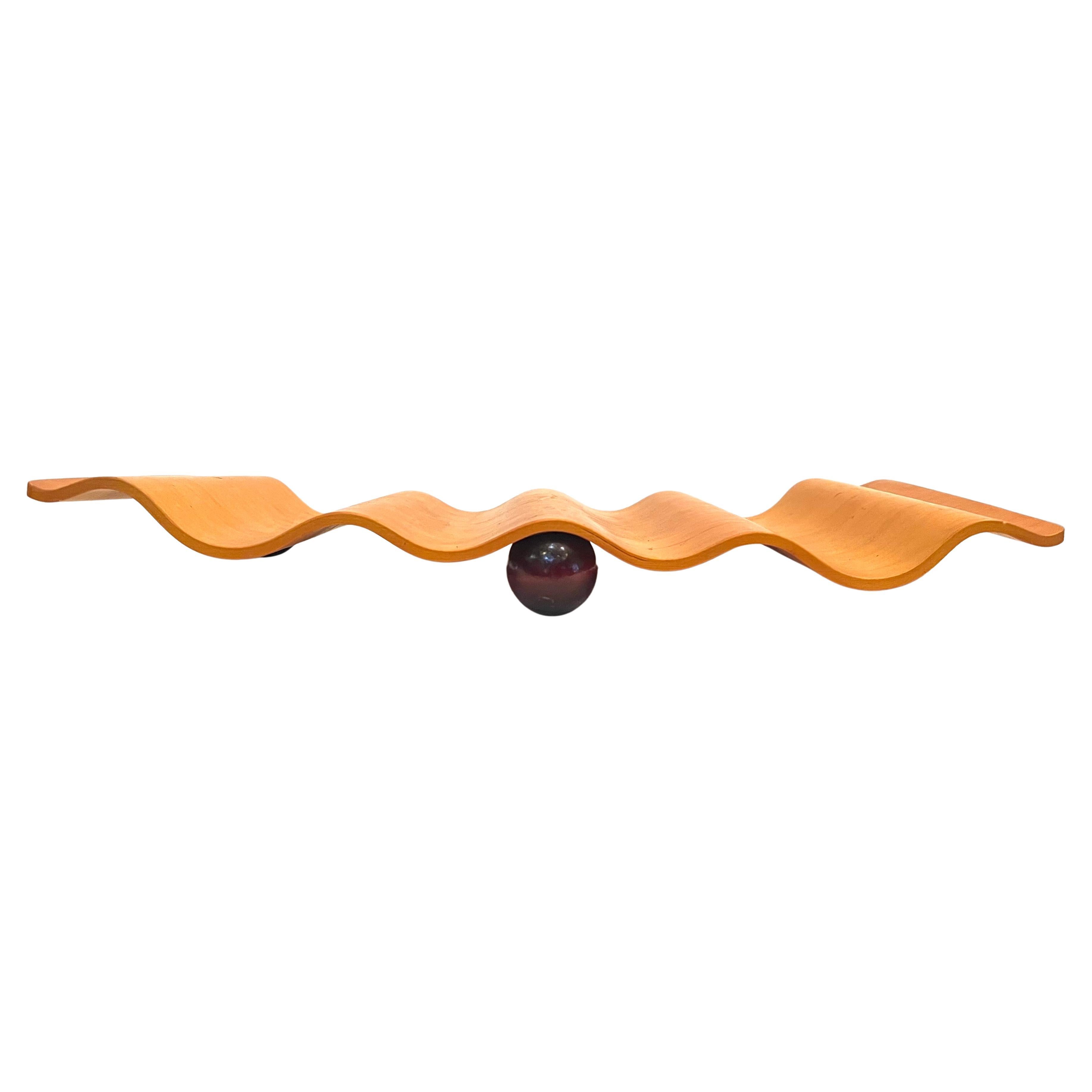 Postmodern Rare Molded Wood Tray Designed by Addison Lanier for Skyconcept For Sale