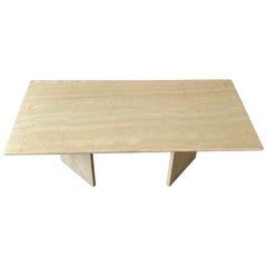 Postmodern Rectangular Travertine Coffee Table Postmodern Rectangular Travertine Coffee Table