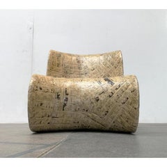 Postmodern Recycled Paper and Card Chair with Comics by Victoria Morris