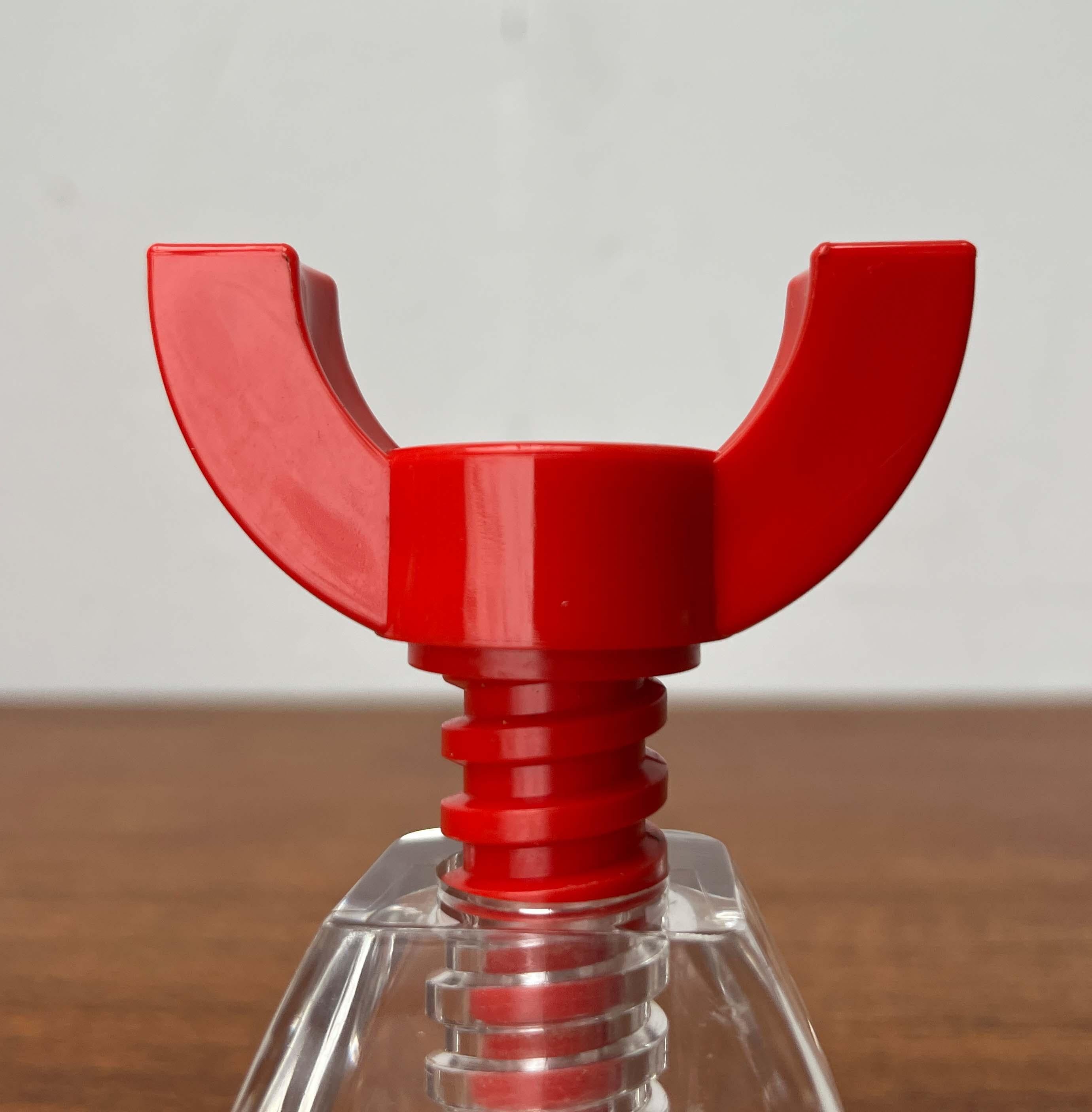 Postmodern Red Acrylic Nutcracker, Finland, 1980s For Sale 4