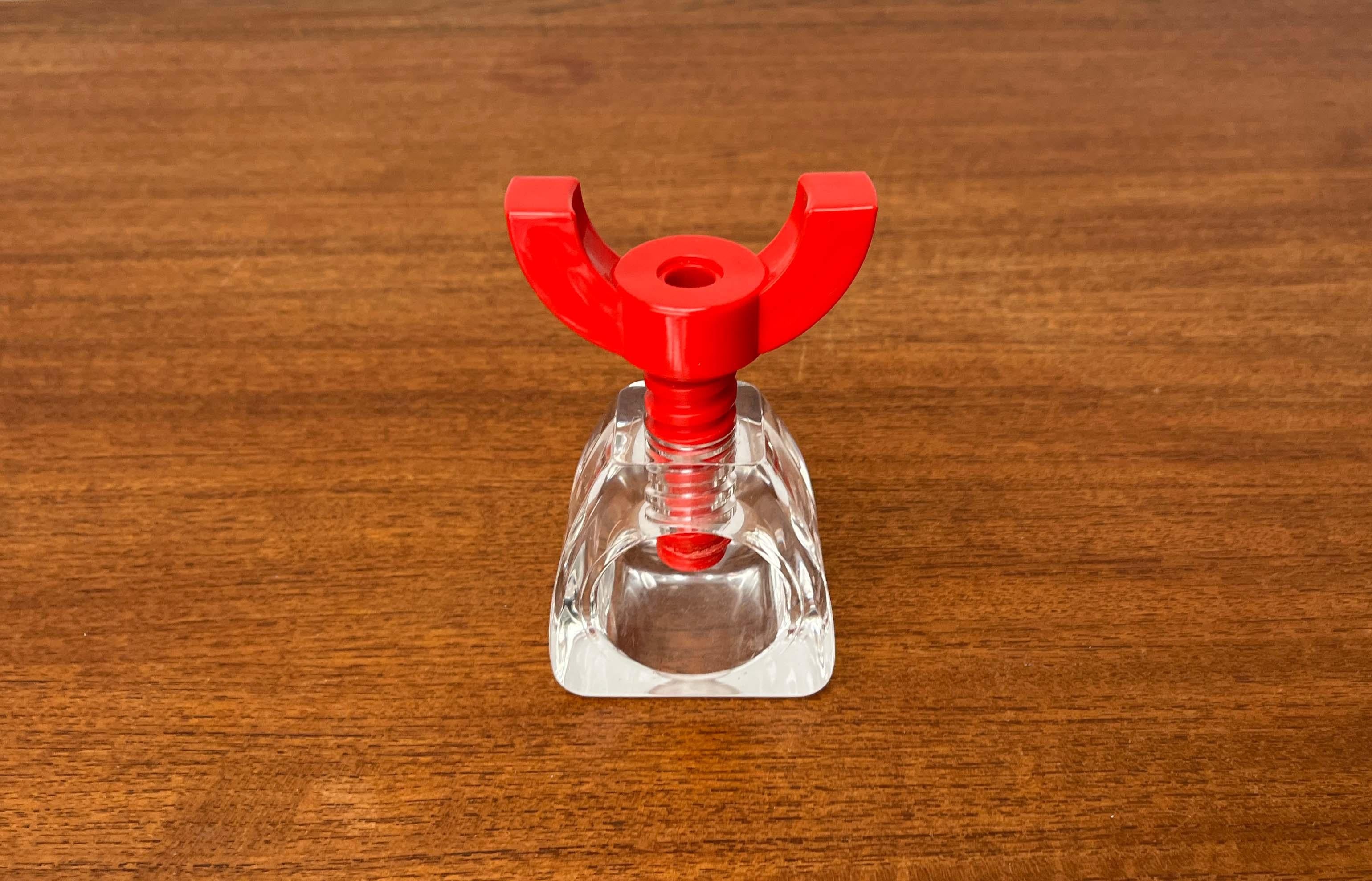 Postmodern Red Acrylic Nutcracker, Finland, 1980s In Good Condition For Sale In Hamburg, DE