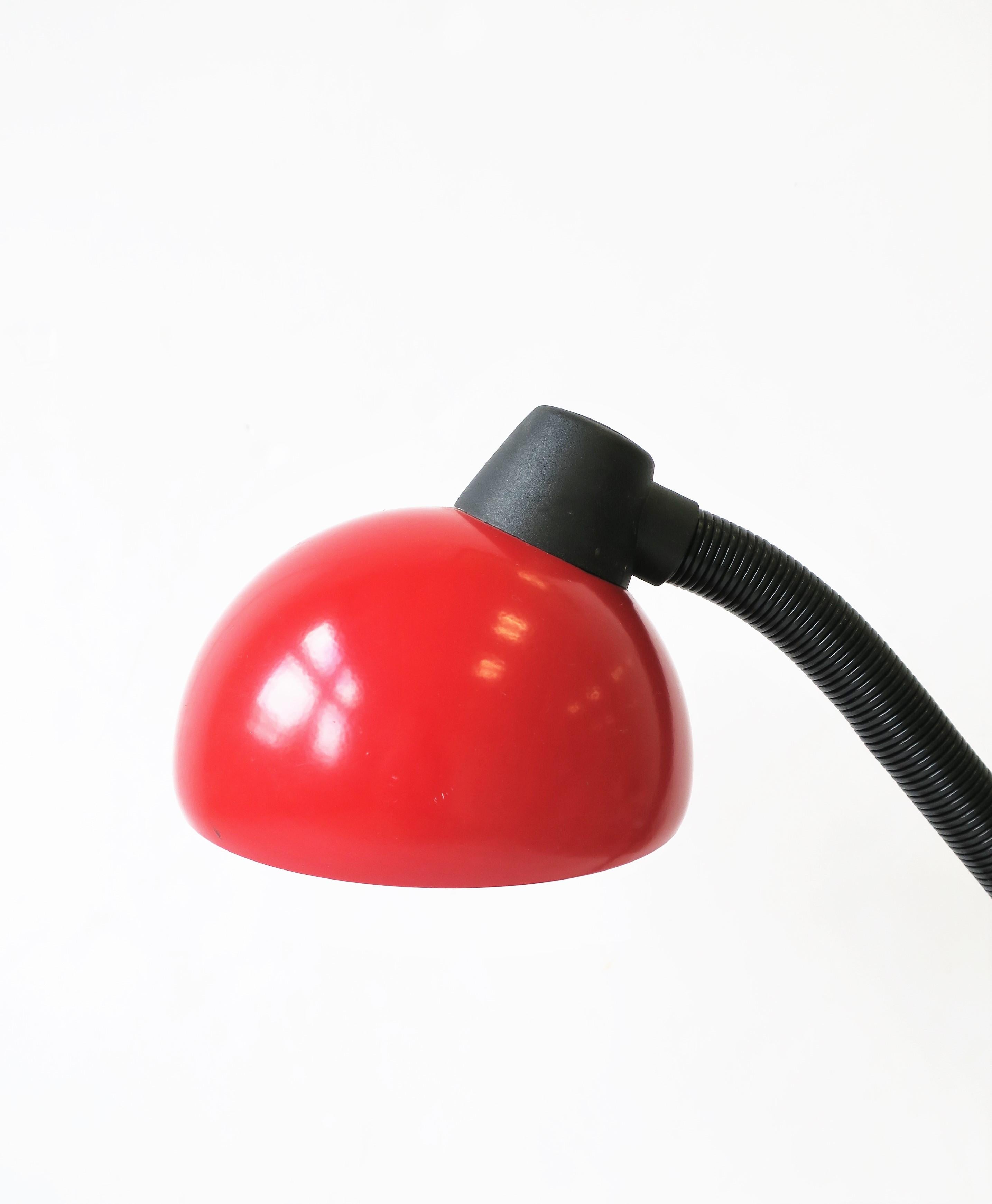 European Postmodern Red and Black Desk Lamp For Sale