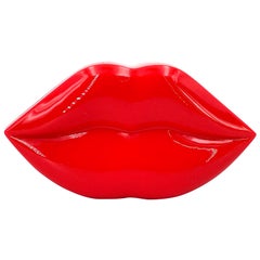 Vintage Postmodern Red Lips Trinket Box by Guy Bourdin Pop Art