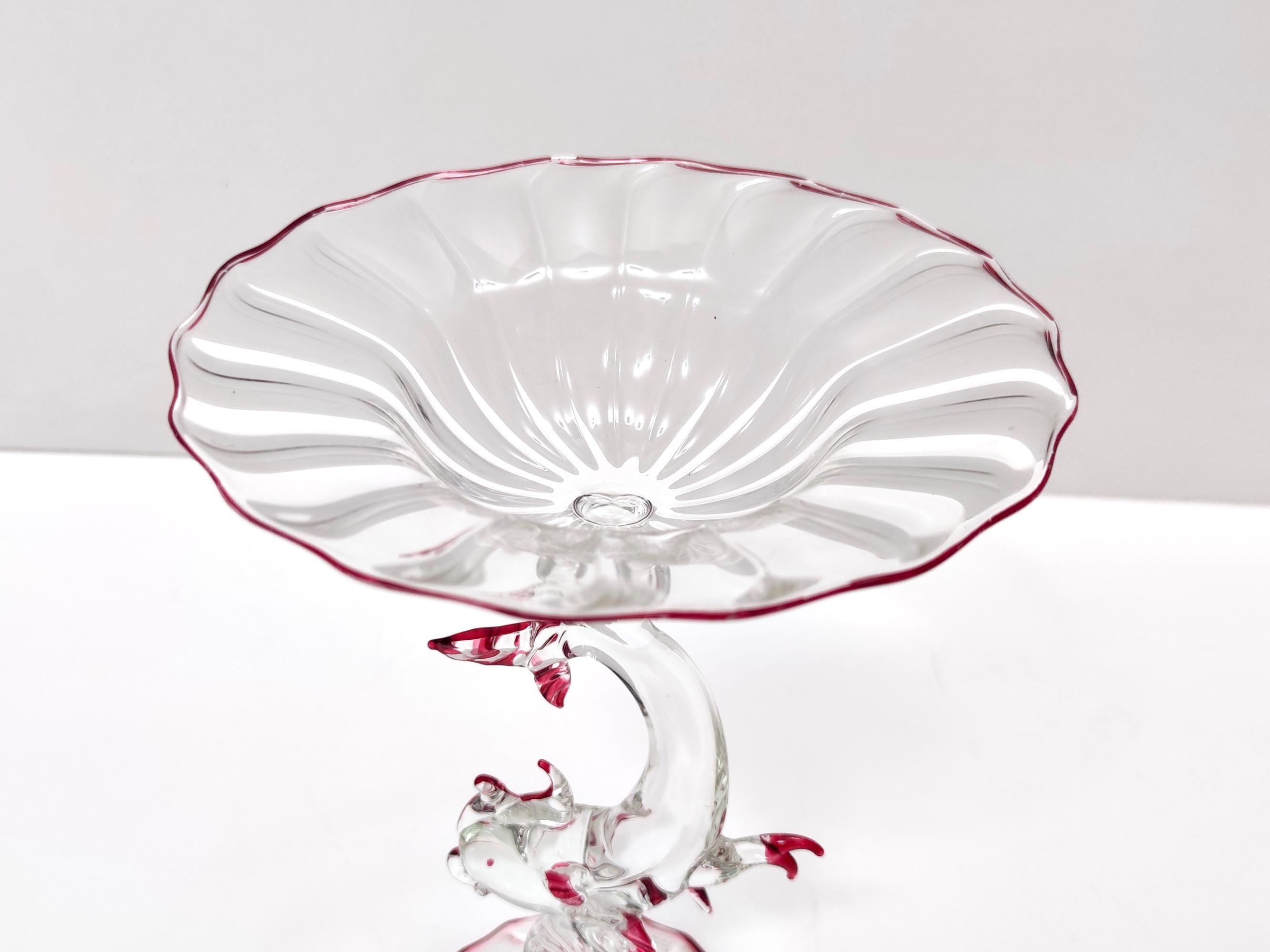 Postmodern Renaissance style Murano Glass Cake Stand by La Murrina, Italy For Sale 8