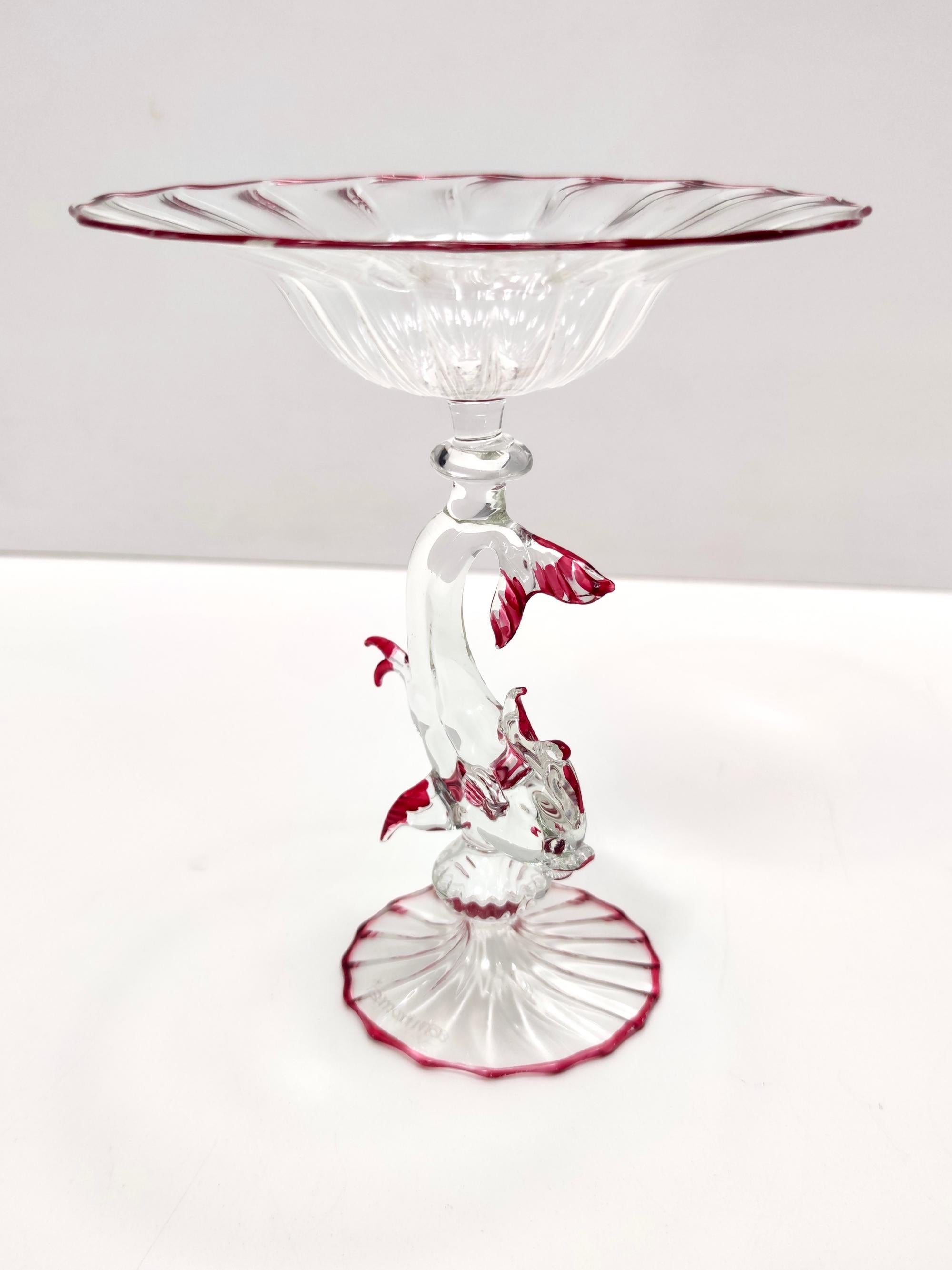 Postmodern Renaissance style Murano Glass Cake Stand by La Murrina, Italy For Sale 1