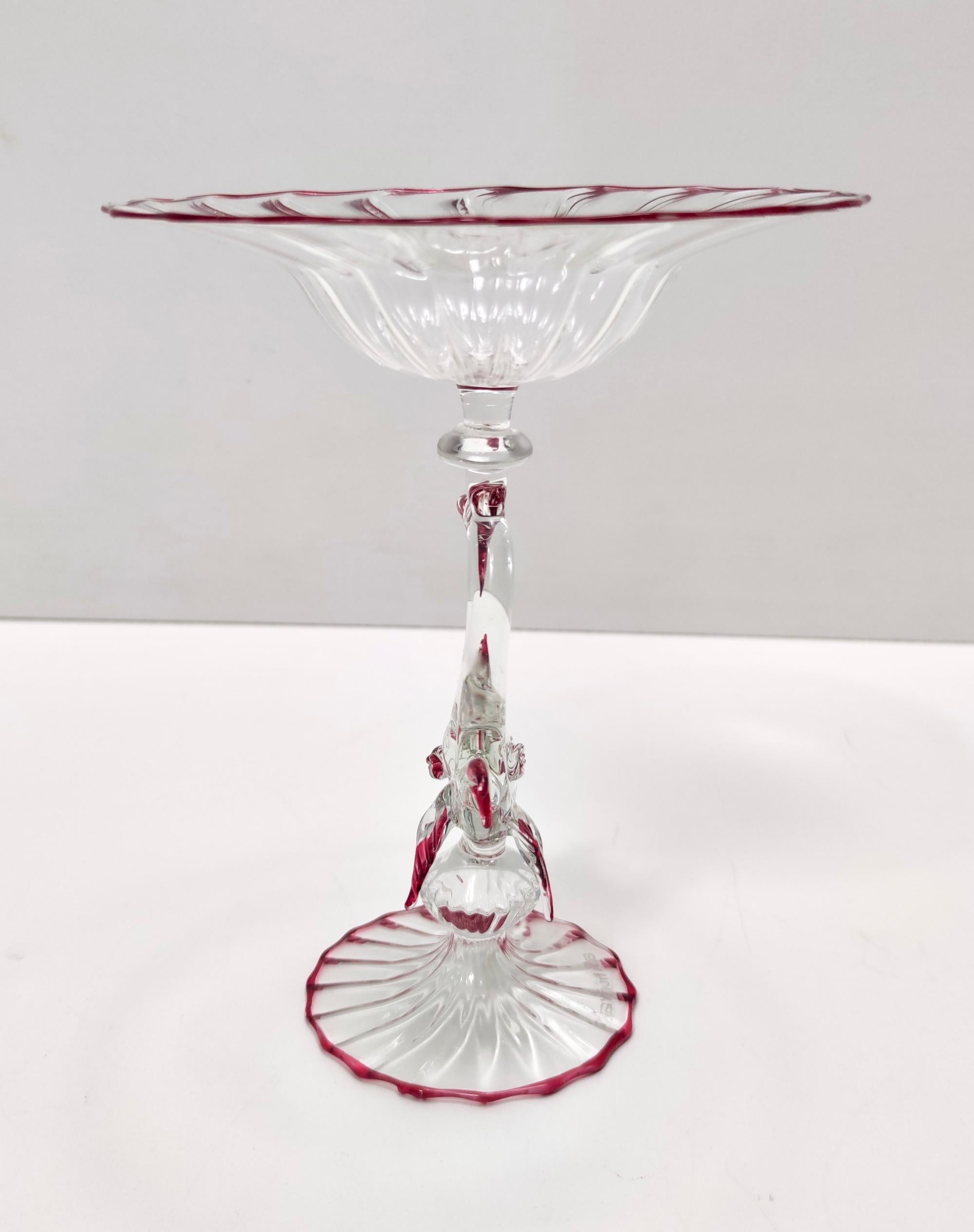 Postmodern Renaissance style Murano Glass Cake Stand by La Murrina, Italy For Sale 2