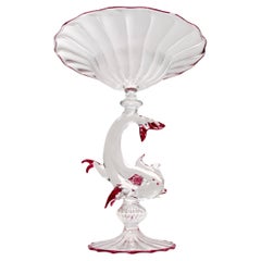 Postmodern Renaissance style Murano Glass Cake Stand by La Murrina, Italy